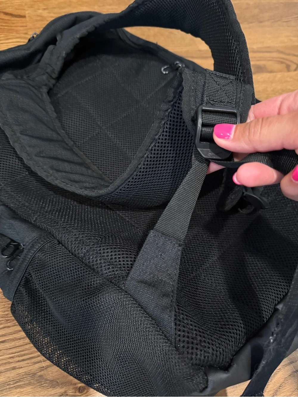 Nike Black Backpack with White Swoosh